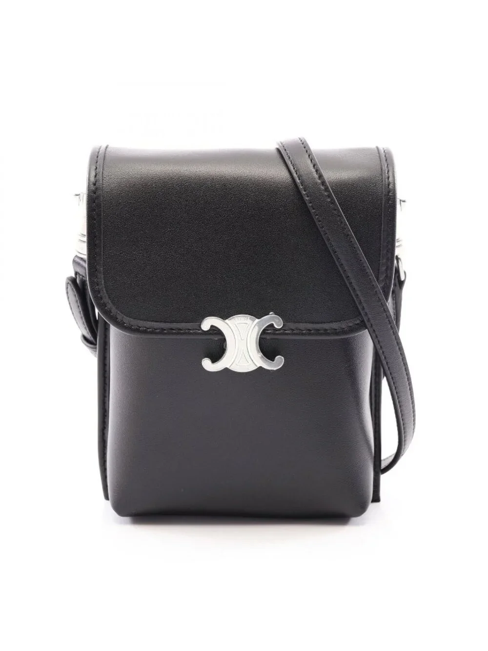 Celine Shoulder Bag Vertical Pouch Soft Triomphe 105 Leather